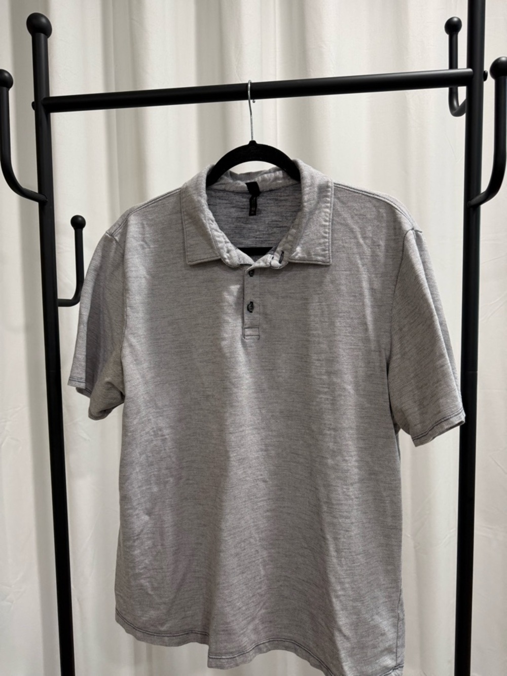 Zella Men's Heathered Light Gray Polo
